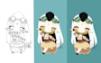 draw cute full body chibi characters