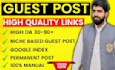 do guest post, high sites for do follow permanent backlinks