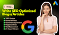 write bulk SEO articles and blog posts in english