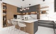 create modern and functional kitchen with realistic 3d renders