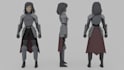 model and rig stylized low poly 3d character