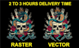 redraw or vector trace your logo or graphics to vector