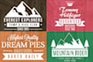 do vintage clothing brand logo design or outdoor mountains