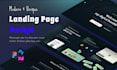 create a clean web landing page UI design with figma