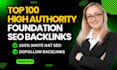 do foundation backlinks from top 100 high da pa high authority sites