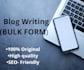 write professional bulk blog writing