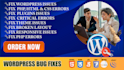 fix wordpress critical errors and database issues within 24 hours