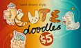 draw cute doodle illustrations for stickers