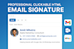 create clickable email signature or HTML email signature for email