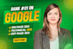 do onpage SEO and technical with off page optimization for top rankings