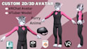 create 3d character model vrchat vtuber avatar furry anime unity vroid VR model