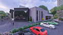 design event hall with realistic rendering