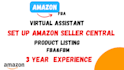 set up  amazon seller central account  professionally