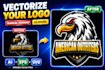 manually vectorize, redraw, and recreate your logo