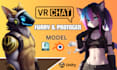 make unique vrchat avatar furry nsfw protogen vr character model