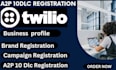 dol set a2p 10dlc for twilio, gohighlevel ensure SMS marketing tcr ringcentral