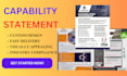 do government capability statement, capability statement for government contract