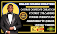 online course creation, ebook online course, online course video editing, course