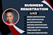 get you wosb certification mbe dbe svosb 8a wbe, do sam gov, cage code, uei