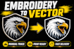 convert embroidery logo or patch into vector