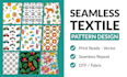 create seamless textile pattern design for fabric, dtf