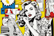 draw a retro pop art roy lichtenstein style