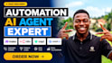 build make com automation, n8n ai agent workflow, zapier and api integration