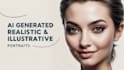 create ai generated realistic and illustrative portraits