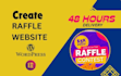 create bucketie a raffle website, competition, eveevent website
