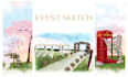 illustrate your wedding venue in watercolor realistically