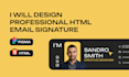 design professional clickable HTML email signature