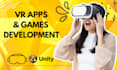 develop and design VR games, VR apps for PC, mobile with unity