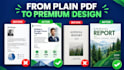 redesign your document PDF into a elegant layout
