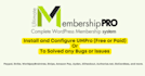 setup ultimate membership pro and create a subscription on the website