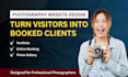 design photography portfolio website with online booking