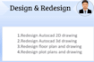 redesign 2d,3d autocad drawing