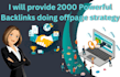 provide 2000 powerful mix SEO backlinks offpage strategy