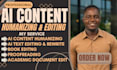 proofread, humanize ai content, ai content editing and book edit