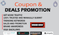 submit your coupon on popular 150 US websites and social media promotions