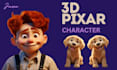 create 3d pixar animation, pixar character, disney  pixar