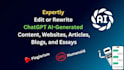 rewrite chatgpt and ai generated content into humanize content in 5 hours