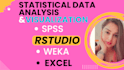 do statistical data analysis using spss, excel, weka and rstudio