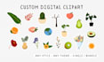 design digital clipart for education and creative projects