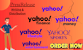 do press release writing and distribution on yahoo finance