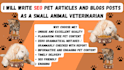 write pet articles, dog, cat and pet blog