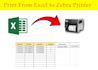 create excel applications for printing with zebra printers