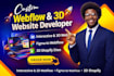 design interactive 3d animated website,3d webflow, webflow animation, 3d shopify