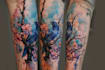 design custom tattoo in watercolor style