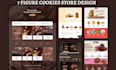 design 7 figure cookies shopify chocolate store icecream website