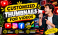 design creative youtube thumbnails social media thumbnails